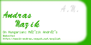 andras mazik business card